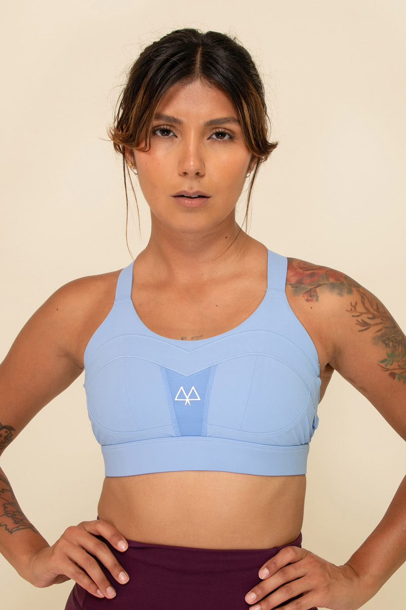 Maaree solidarity high impact sports bra cornflower blue