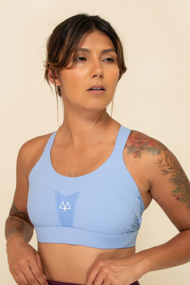 Maaree solidarity high impact sports bra cornflower blue