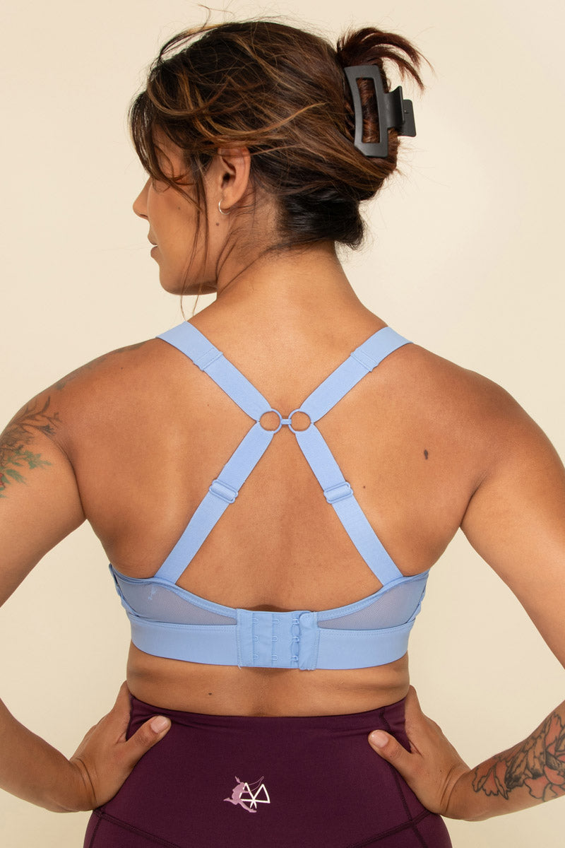 Maaree solidarity high impact sports bra cornflower blue