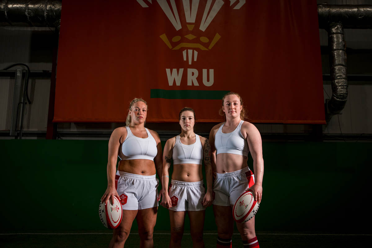 MAAREE White Empower Sports Bra and Welsh Rugby Union