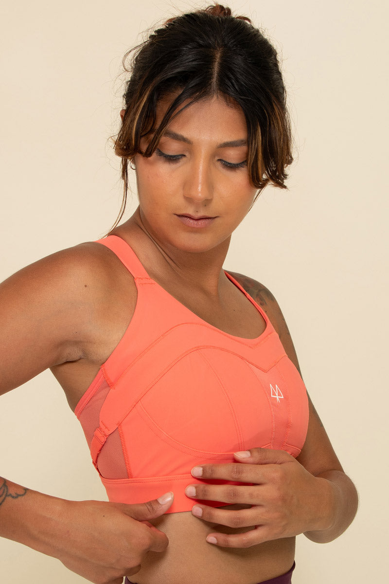 Maaree Solidarity sports bra coral